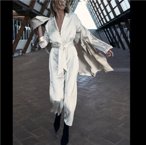 Zara SOLD OUT Satin Jumpsuit Size Small